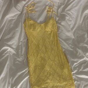 Windsor Light Yellow Sequin Dress